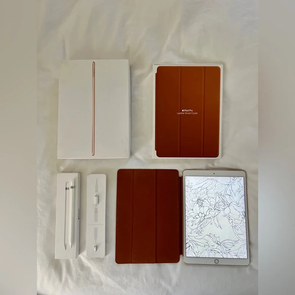 iPad Air 3, 64gb Rose Gold with Matching Leather Case